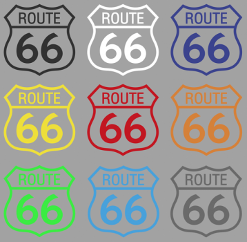 Aufkleber Route 66